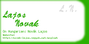 lajos novak business card