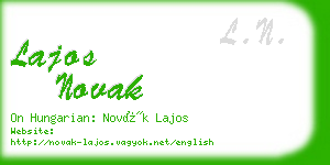 lajos novak business card